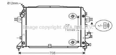 AVA QUALITY COOLING ol2460 -  Радиатор, охлаждение двигателя
